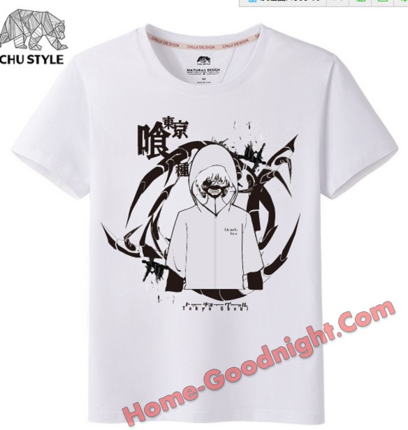 Tokyo Ghoul white Mens Anime T-shirts